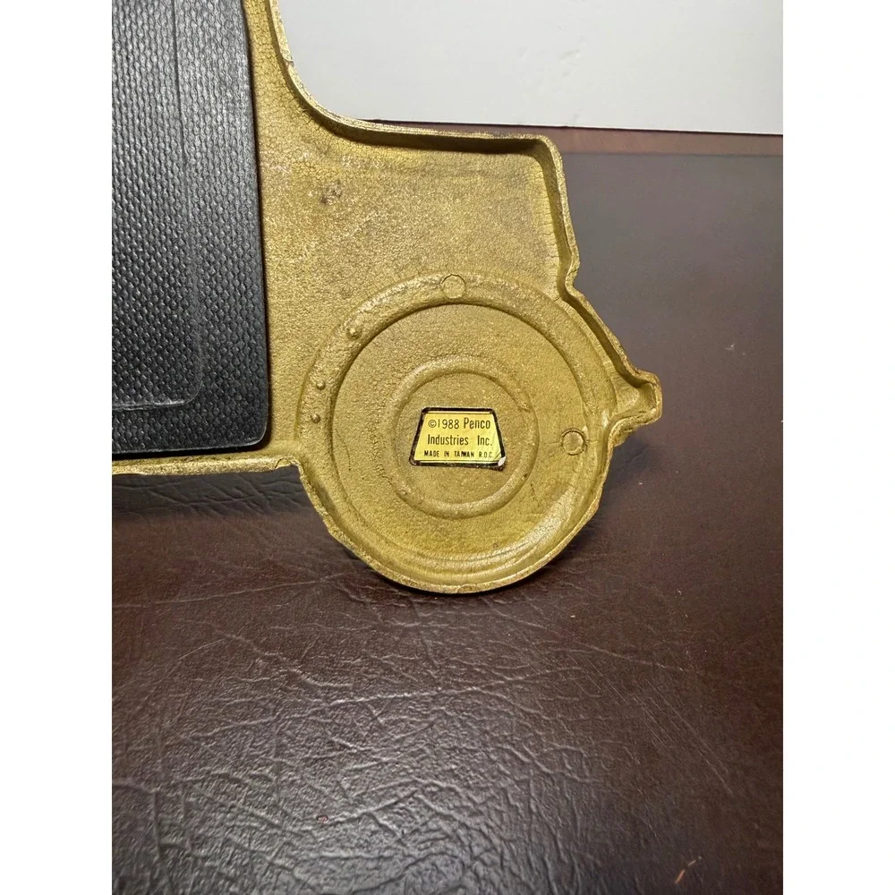 Vintage 1988 Penco Solid Brass School Days School Bus 12 Photo Frame
